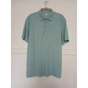 Mugsy Polo Golf Shirt Mens XXL Mint Green Short Sleeve Nylon Rayon